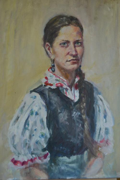 The portrait of a young woman